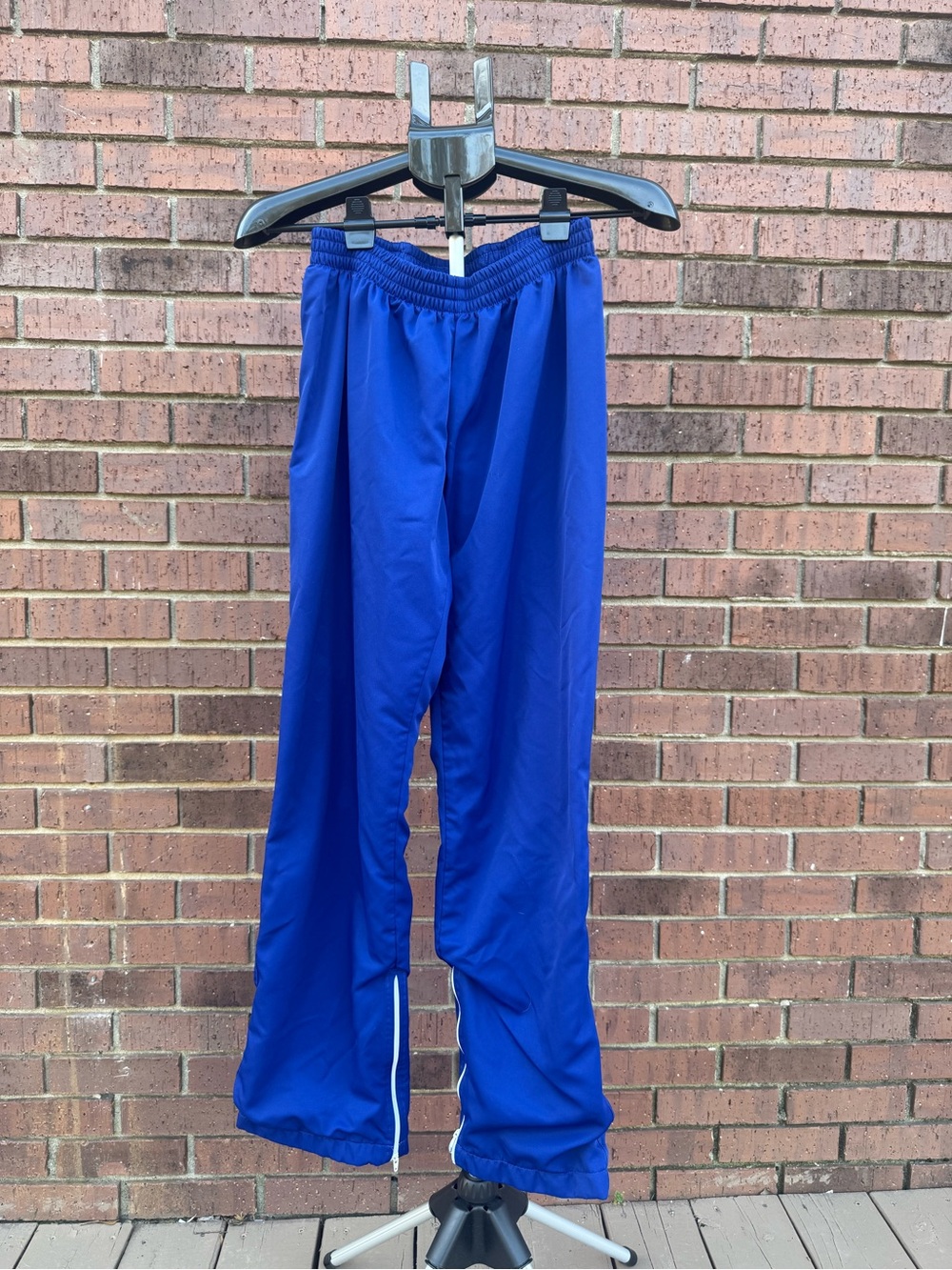 Varsity Spirit Cheer Pants Women Medium M 32 Royal Blue Track Warmup Lined Zip